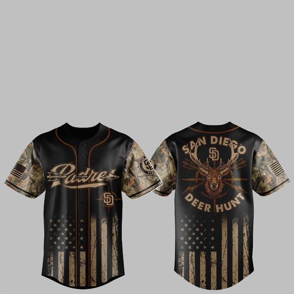 2025 SD Padres Deer Hunting Jersey - Grishko.com T-Shirts, Hoodie, Sweatshirt | WearSparks.com (Image 1)