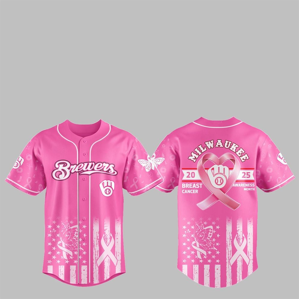 Brewers 2025 Breast Cancer Awareness Month Jersey - Grishko.com T-Shirts, Hoodie, Sweatshirt | WearSparks.com (Image 1)