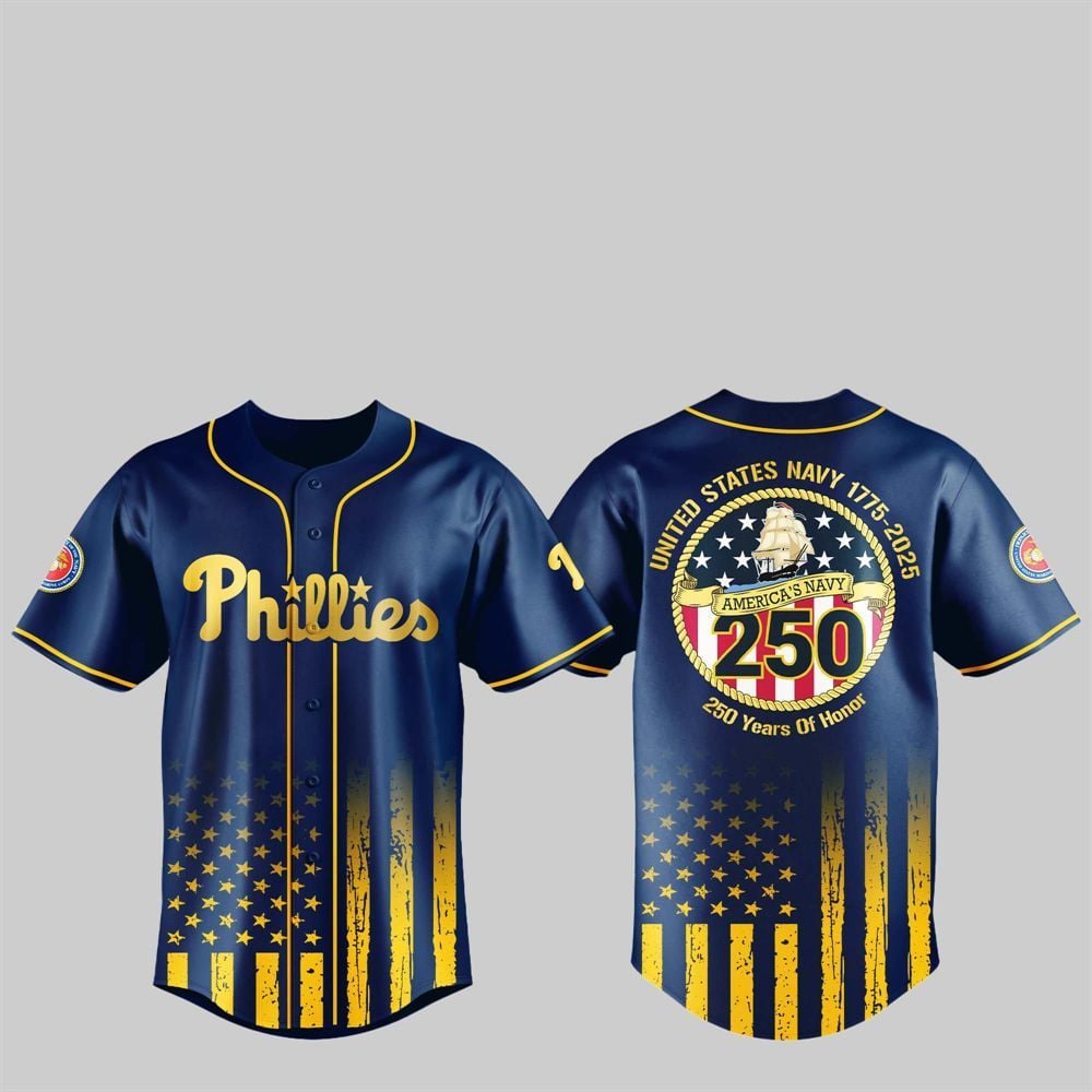 Phillies US NAVY 250th Birthday Celebration Jersey - Grishko.com T-Shirts, Hoodie, Sweatshirt | WearSparks.com (Image 1)