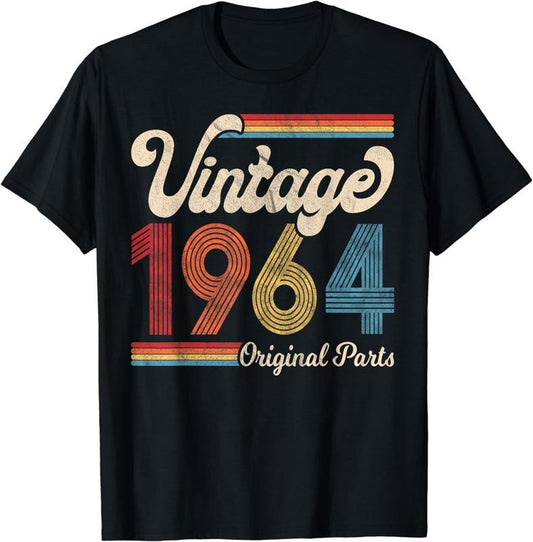 [100% Cotton] 1964. Vintage 1964 Birthday Gift Men Women. Born Made 1964 T-Shirt