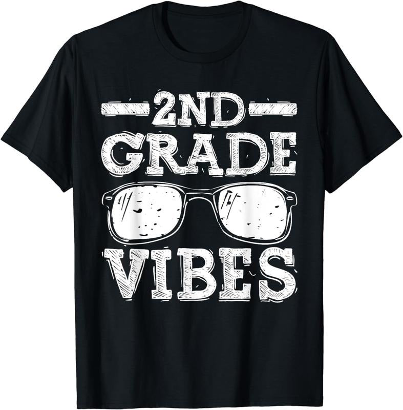 [100% Cotton] Back To School 2nd Grade Vibes Shirt, First Day Teacher kids T-Shirt