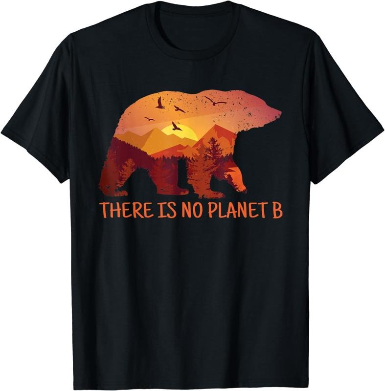 [100% Cotton] Bear in the forest. Save the earth and the environment for nature conservation T-Shirt Hoodie, Sweatshirt