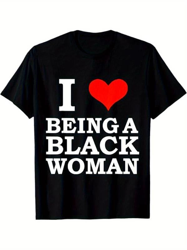 [100% Cotton] Black Pride 'I Love Being a Black Woman' T-Shirt - 100% Cotton, Vintage Style