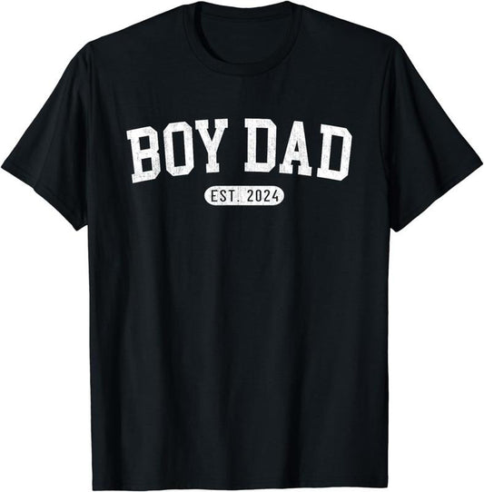 [100% Cotton] Boy Dad Est 2024 Boy Dad To Be Gifts New Boy Dad T-Shirt Hoodie, Sweatshirt | WearSparks.com