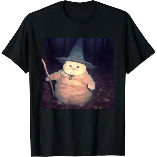 [100% Cotton] Cheeseball The Wizard Cat Vintage 90s Orange Cat Witch Cat T-Shirt