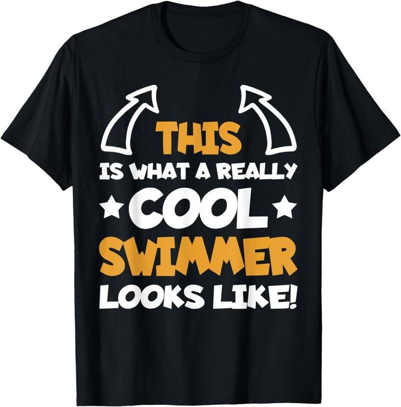 [100% Cotton] Cool Swimmer Funny Saying Swim Swimming Water Sports T-Shirt