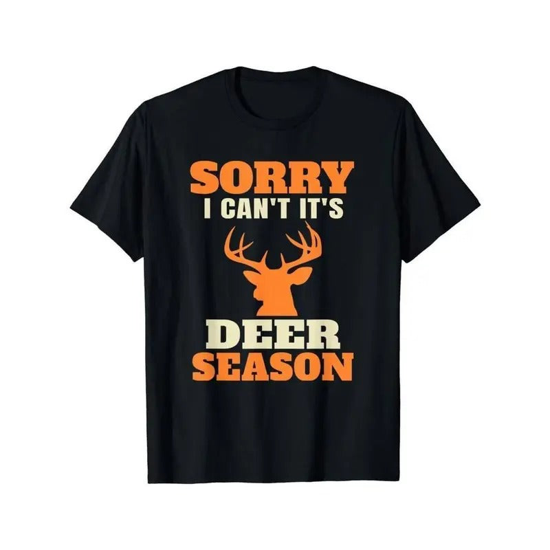 [100% Cotton] Deer Head Creative - Novel Printing, Trendy Graphic Tee for Men