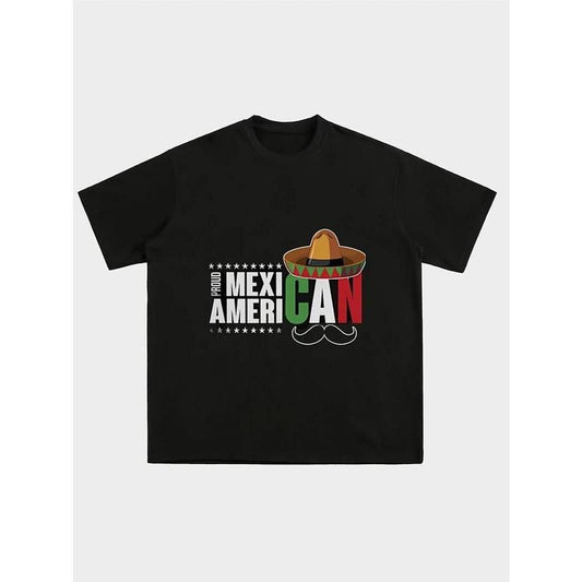 [100% Cotton] Everyday Comfort | Proud Mexican American Graphic Tee - Men's Casual Cotton T-Shirt with "The Mexican American Can" Design