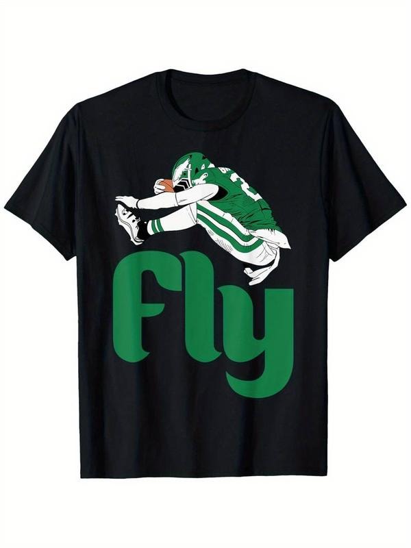 [100% Cotton] Fly Eagle Vintage Graphic Gifts Sports Mens T-Shirt, 100% Cotton