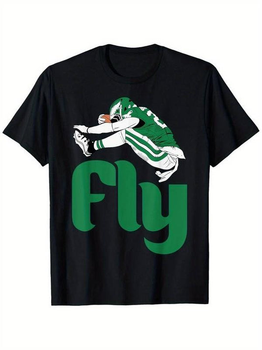 [100% Cotton] Fly Eagle Vintage Graphic Gifts Sports Mens T-Shirt, 100% Cotton