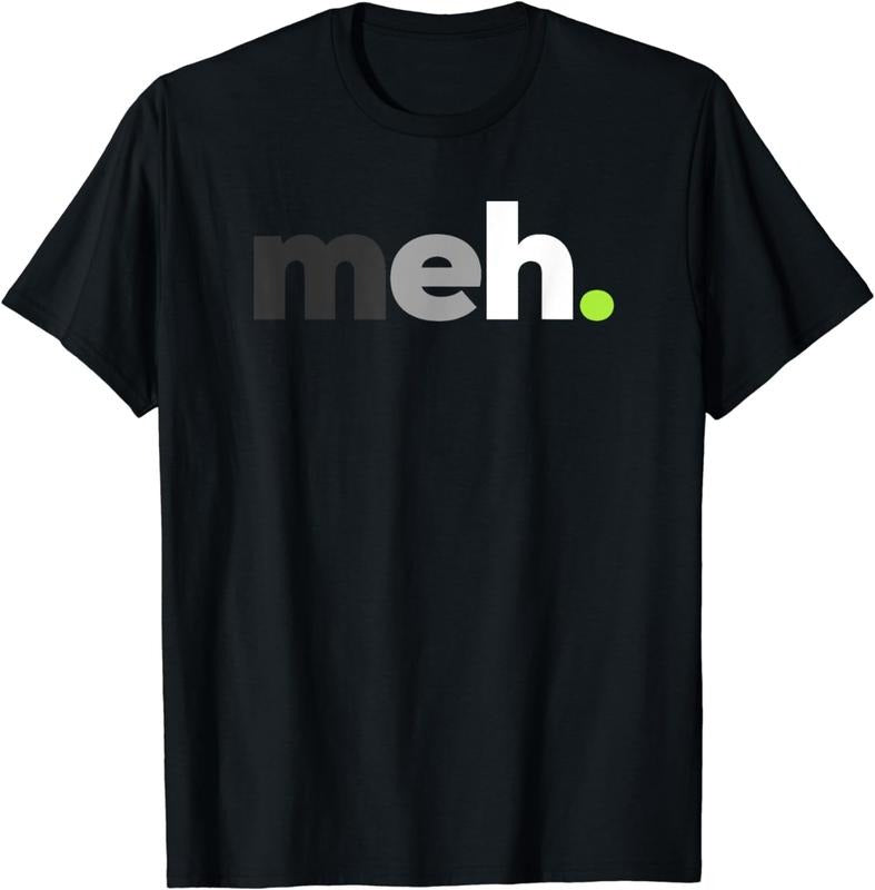 [100% Cotton] Funny Agender Pride meh, Nonbinary Gender Neutral LGBTQ Gift Printed T-Shirt Hoodie, Sweatshirt