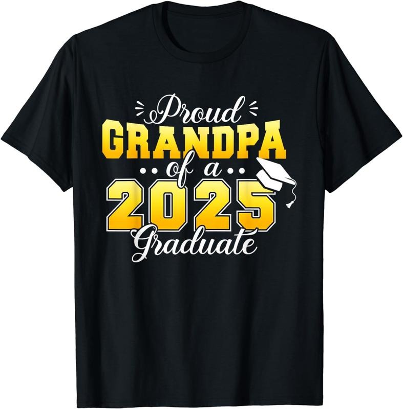 [100% Cotton] Graduation Party Proud Grandpa Of A Class Of 2025 Graduate T-Shirt Hoodie, Sweatshirt | WearSparks.com