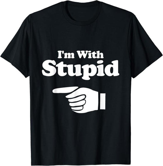 [100% Cotton] I'm With Stupid Shirt Pair, Couple, Brother Sister Funny Tee Hoodie, Sweatshirt | WearSparks.com