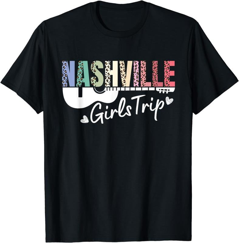 [100% Cotton] Nashville Reunion Girls Trip Matching holiday Leopard T-Shirt