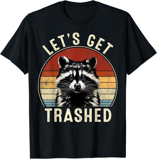[100% Cotton] Raccoon Vintage Retro Racoon Funny Gifts For Women Men Kid T-Shirt