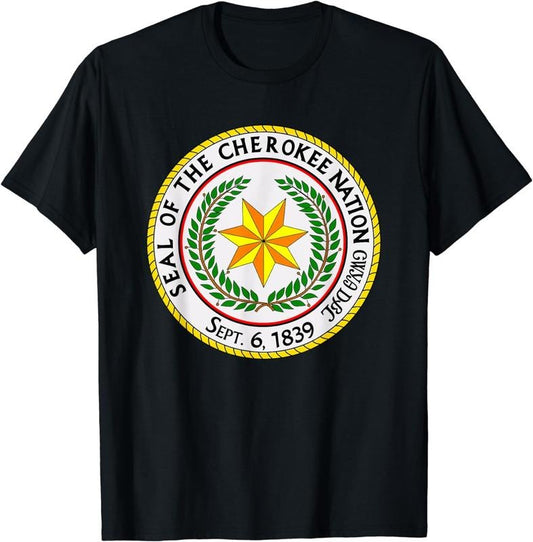 [100% Cotton] Seal of the Cherokee Nation Cherokee Native American Pride T-Shirt Hoodie, Sweatshirt | WearSparks.com
