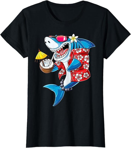 [100% Cotton] Shark Hawaiian Funny Aloha Hawaii Beach Jawsome Gifts Men T-Shirt T-shirts Hoodie, Sweatshirt | WearSparks.com
