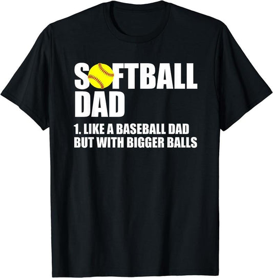 [100% Cotton] Softball Dad Definition Funny T-Shirt Hoodie, Sweatshirt | WearSparks.com
