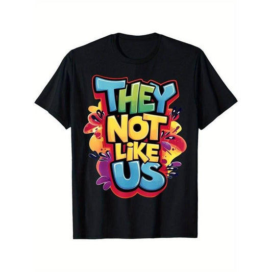 [100% Cotton] THEY NOT LIKE US T-Shirt Comfortable Short Sleeve Cotton Crew Neck T-Shirt