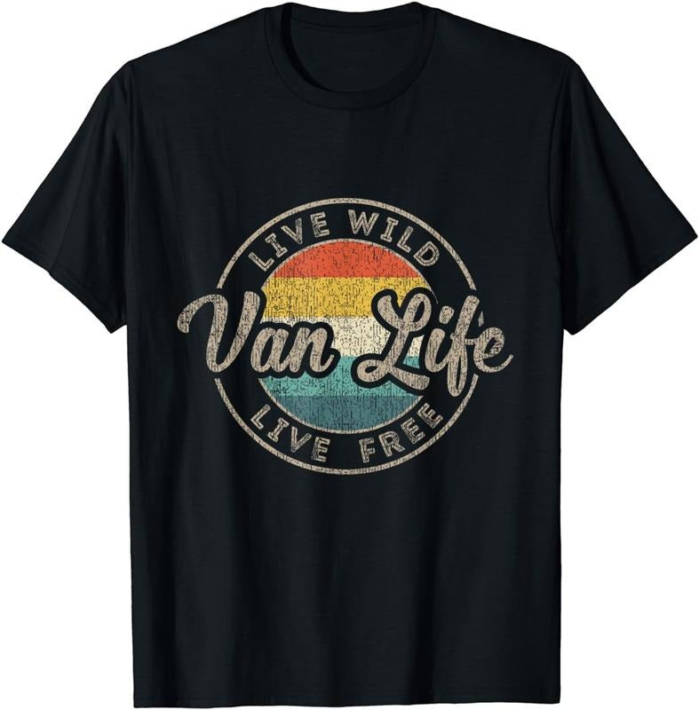[100% Cotton] Van Life Clothing Retro Vintage Van Dwellers Vanlife Nomads T-Shirt