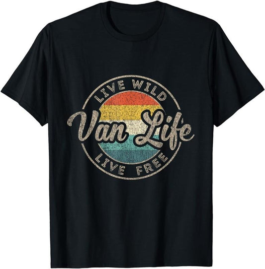 [100% Cotton] Van Life Clothing Retro Vintage Van Dwellers Vanlife Nomads T-Shirt