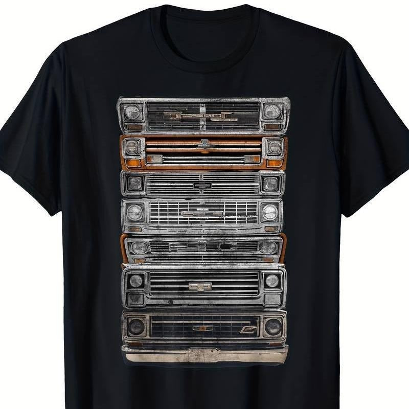 [100% Cotton] Vintage American Classic Square Body Truck T-Shirt