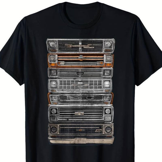 [100% Cotton] Vintage American Classic Square Body Truck T-Shirt