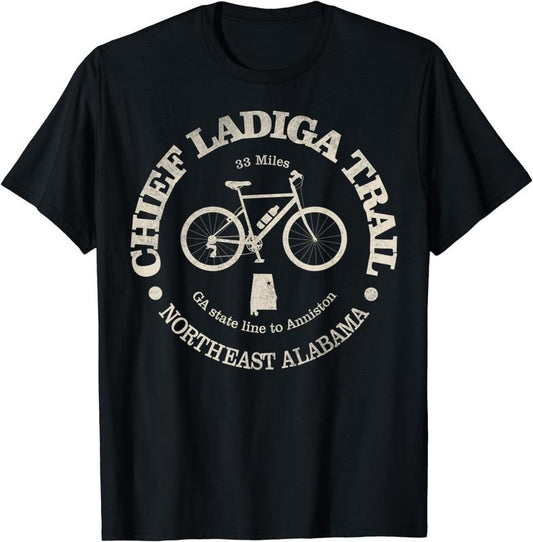 [100% Cotton] Vintage Nature Chief Ladiga Trail Cycling Camping Lover T-Shirt