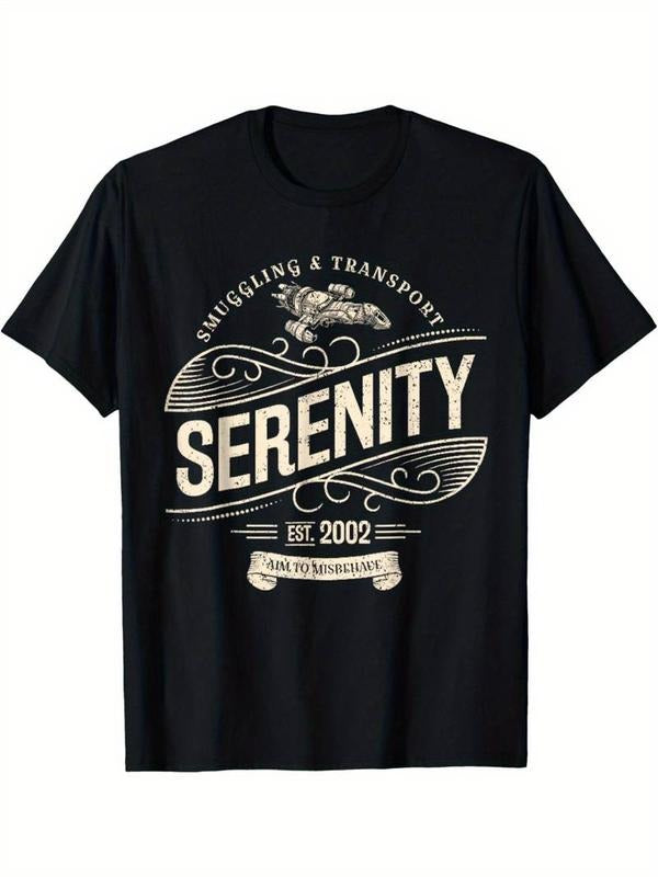 [100% Cotton] Vintage Serenity Smuggling & Transport T-Shirt for Men