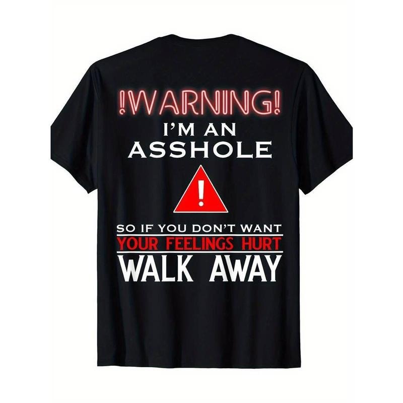 [100% Cotton] Warning: Sarcastic Personality T-Shirt - Humorous 220GSM Cotton Tee - Funny Attitude Gift for Adults