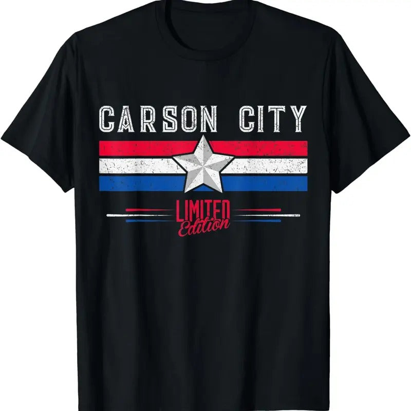 [100% Cotton]Carson City T-Shirt Retro Vintage Shirt Gift Women Men Kids T-Shirt