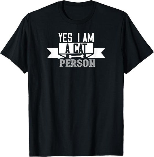 100% Cotton Cat Lover Funny - Yes I Am A Cat Person T-Shirt