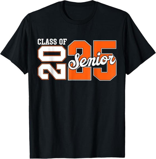 100% Cotton Class of 2025 Senior 2025 Back To School 2025 Graduation 25 T-Shirtstyle{n002}2