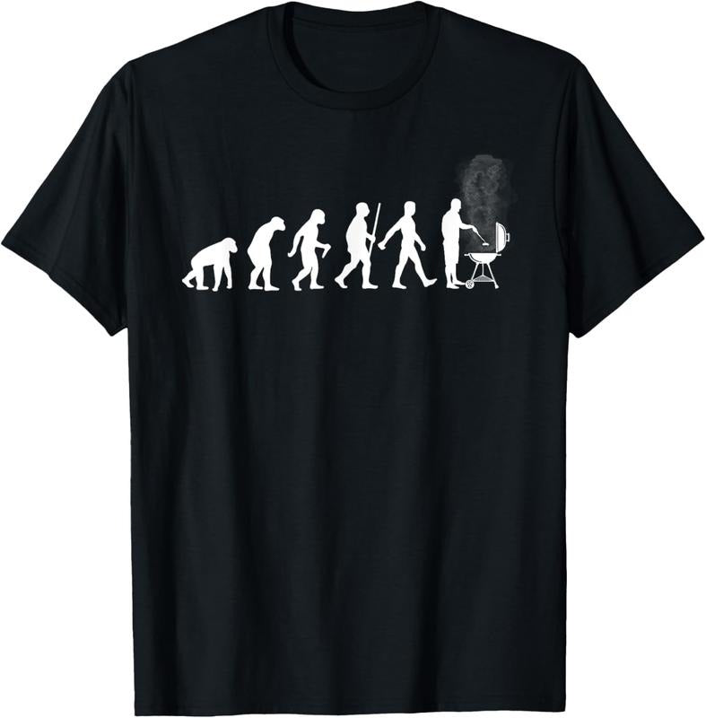 100% Cotton Cool BBQ Grilling Design For Men Women Barbecue Meat Smoker T-Shirt