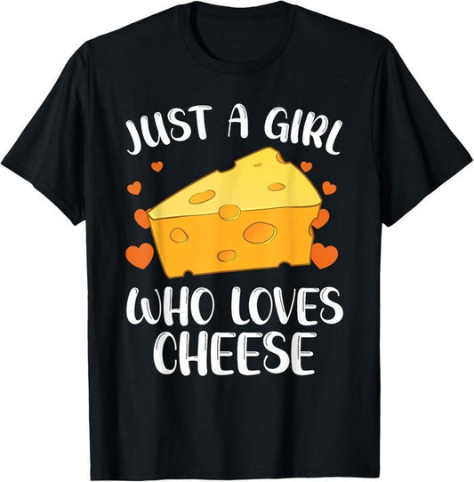 100% Cotton Cool Cheese For Girls Women Cheese Lovers Cottage Mozzarella T-Shirt
