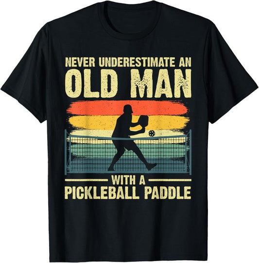 100% Cotton Cool Pickleball Design For Men Grandpa Pickleball Player T-Shirt