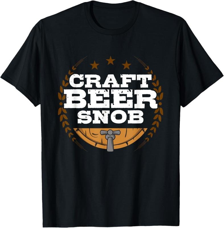 100% Cotton Craft Beer Snob Funny Craft Beer T-Shirt