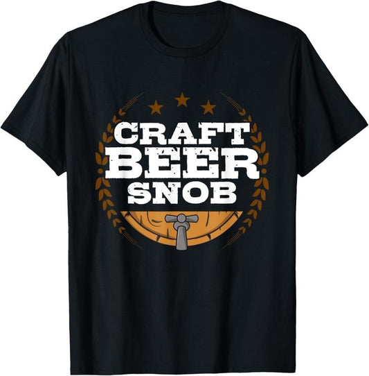 100% Cotton Craft Beer Snob Funny Craft Beer T-Shirt