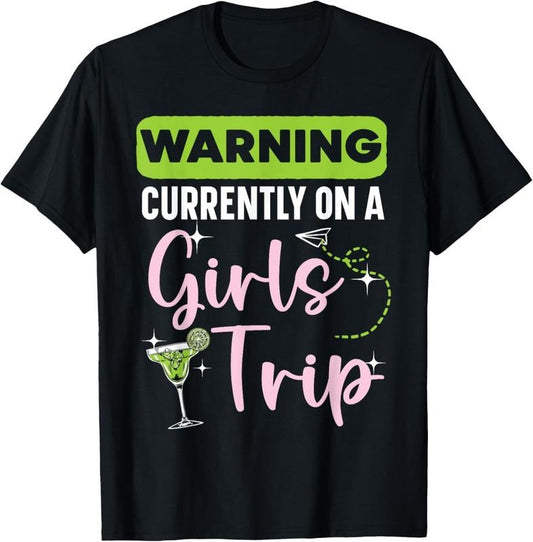 100% Cotton Currently On A Girls Trip Travel Traveler Summer Getaway T-Shirt