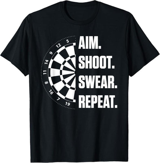100% Cotton Darts Problems Dartboard Fun Hobby Dart Player T-Shirt
