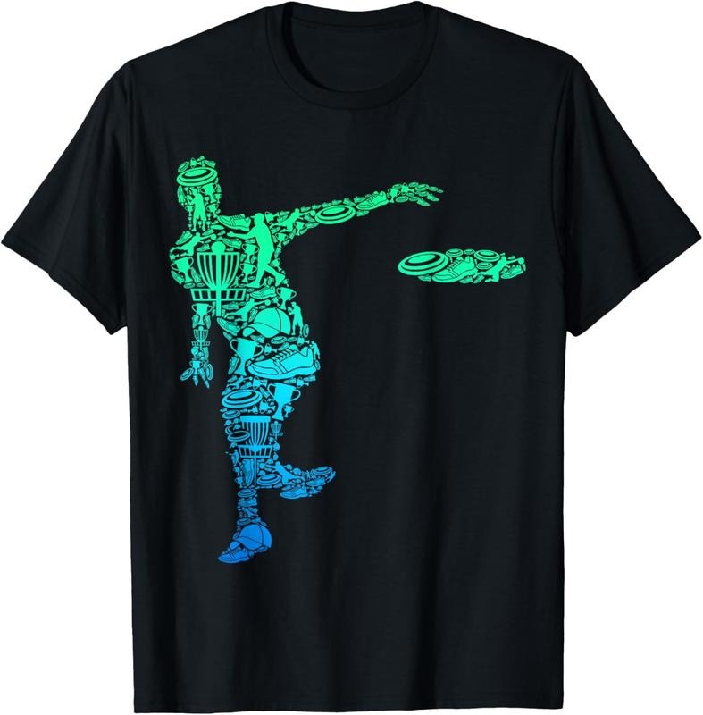 100% Cotton Disc Golf Frisbee Men  Boys T-Shirt