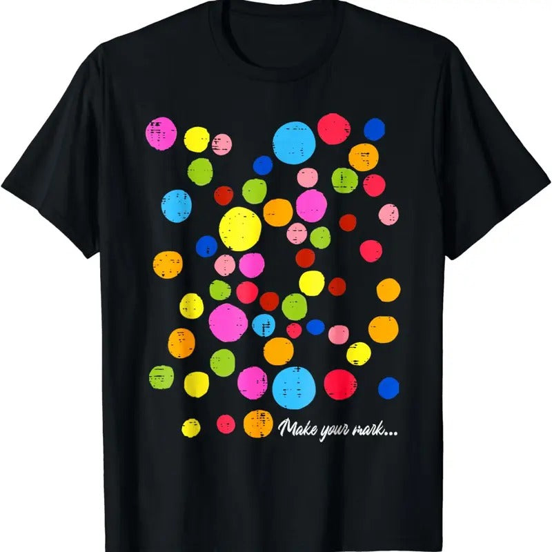 [100% Cotton]Dot Day Make Your Mark Funny Polka Dot shirt for Boys Girls T-Shirt