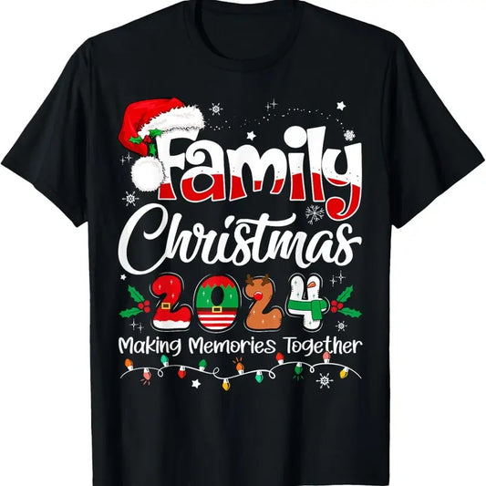 100% Cotton Family Christmas 2024 Matching Outfit Xmas Squad Santa T-Shirt