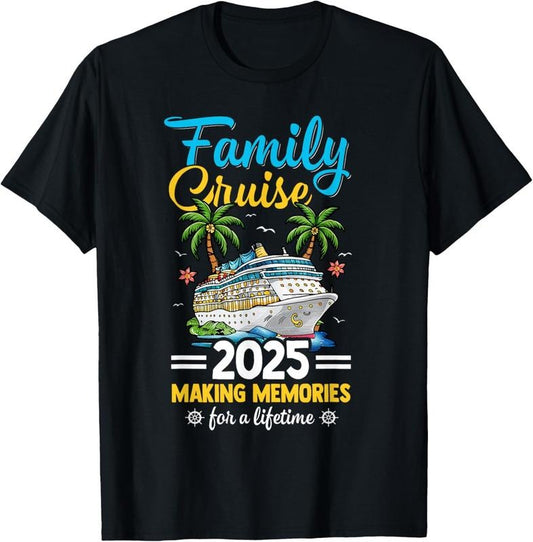 100% Cotton Family Cruise 2025 Squad Family Matching Trip For Summer T-Shirt