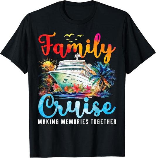 100% Cotton Family Cruise Making Memories Family Matching Cruise Party T-Shirt