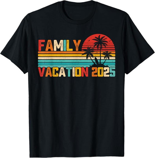 100% Cotton Family Vacation 2025 Beach Matching Summer Vacation T-Shirt