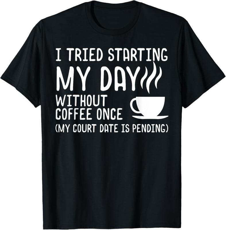 100% Cotton Funny Coffee Shirt Day without Coffee Womens Coffee T-Shirt