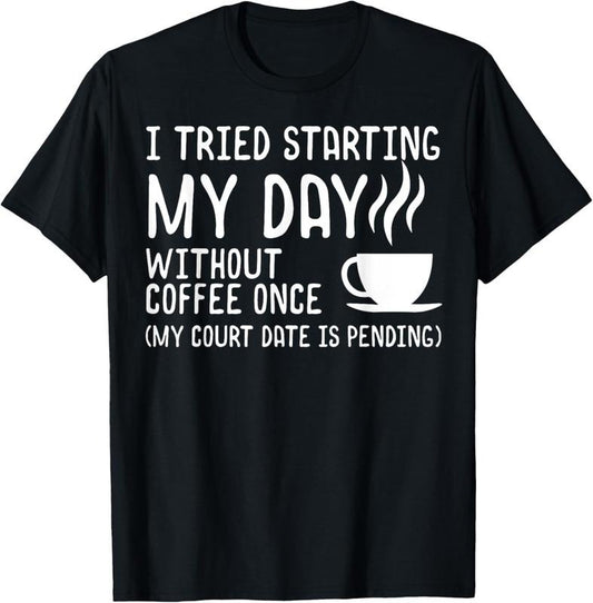 100% Cotton Funny Coffee Shirt Day without Coffee Womens Coffee T-Shirt