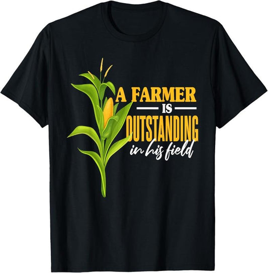 100% Cotton Funny Corn Farmer Farming Corn Cob Crop T-Shirt