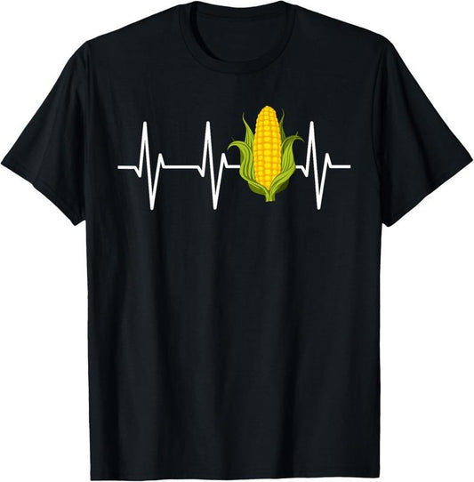 100% Cotton Funny Corn On The Cob Designs For Men Women Food Farmers T-Shirt